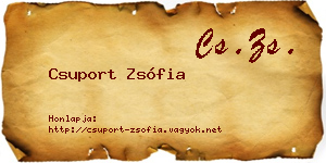 Csuport Zsófia névjegykártya