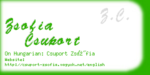 zsofia csuport business card